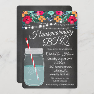 Invitation de Mason Jar BBQ Mason