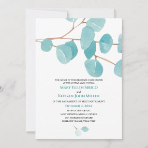 Invitation de masse nuptiale Eucalyptus