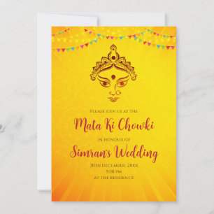 Invitation de Mata ki Chowki invitation Mata ka Ja