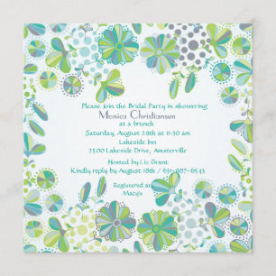 Invitation de mélange de vert bleu