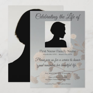Invitation de mémorial de fleur de minuit