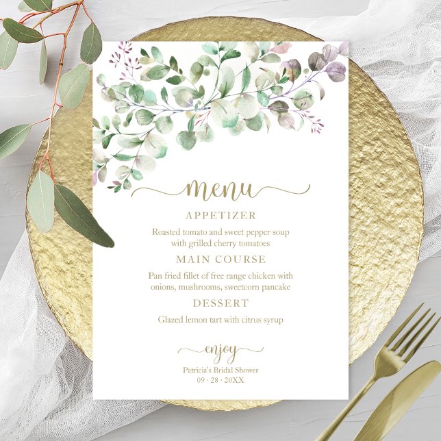 Invitation de menu de Baby Shower de la mariée au  (Créateur téléchargé)