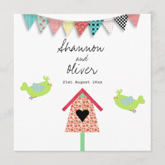 Invitation De Mignons Oiseaux Whimsiques Et Des Mariages D'Oi