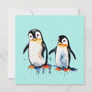 Invitation De mignons petits manchots