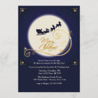 Invitation de minuit de fête de Noël de lueur