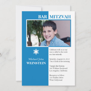 Invitation de Mitzvah de barre