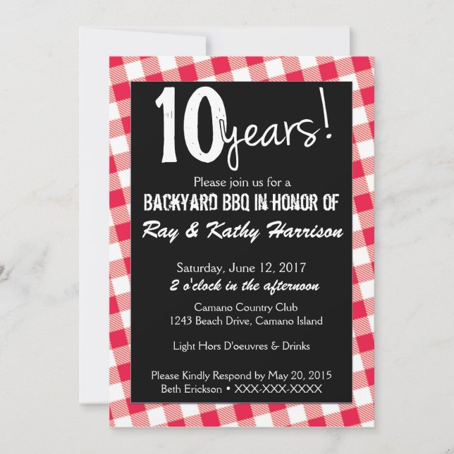 Invitation de modèle d'anniversaire de pique-nique (Devant)