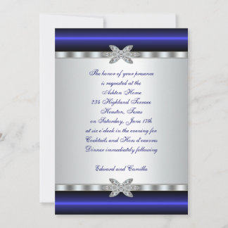 Invitation de modèle de cocktail party argent et b