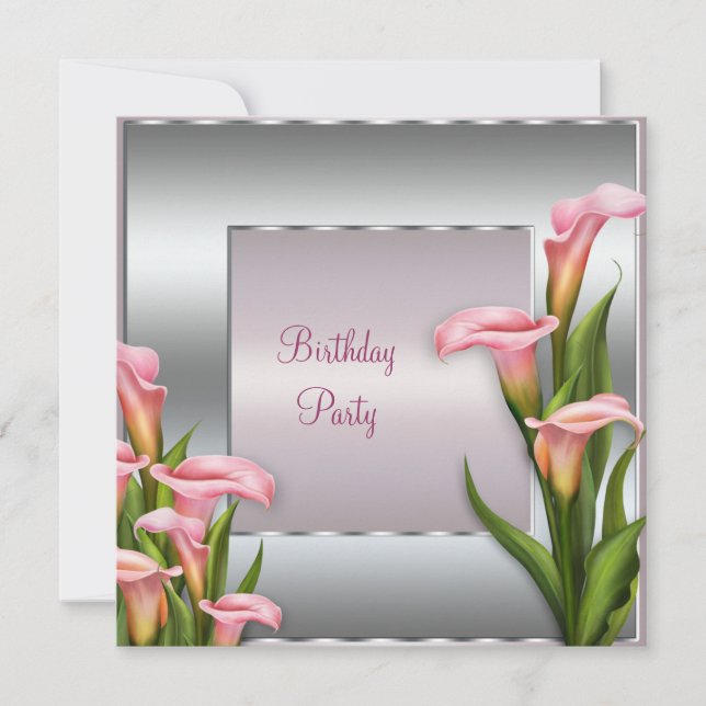 Invitation de modèle de fête d'anniversaire avec c (Devant)