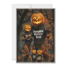 Invitation de Monster Bash de citrouille effrayant