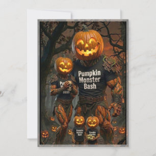 Invitation de Monster Bash de citrouille effrayant
