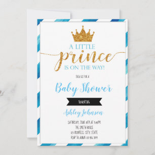 Invitation de mot de fête d'un petit prince