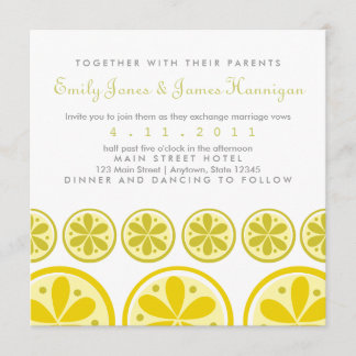 Invitation de motif d'agrume