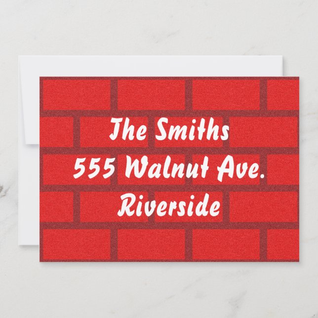 Invitation de mur de briques (Devant)