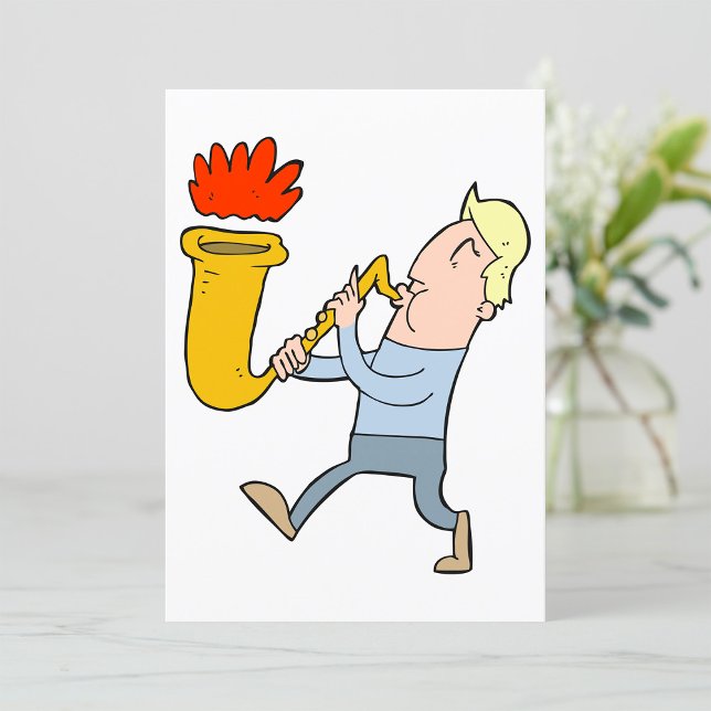 Invitation de musicien jouant du saxophone (Créateur téléchargé)