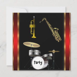 Invitation de musique de danse pour fête d'anniver