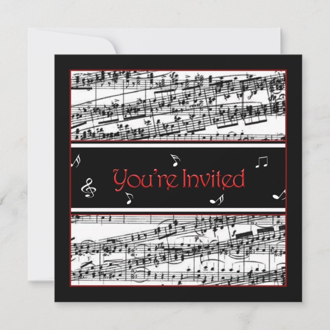 Invitation de musique - Utilisations facultatives (Devant)