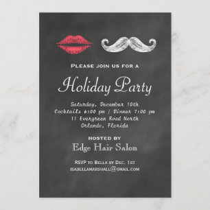 Invitation de Mustache & Lips Corporate Party