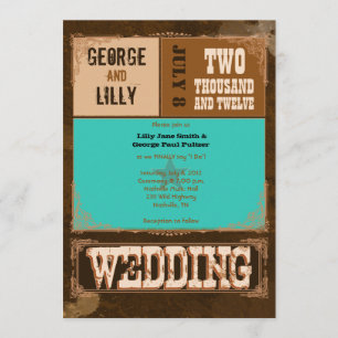 Invitation de Nashville :  Turquoise