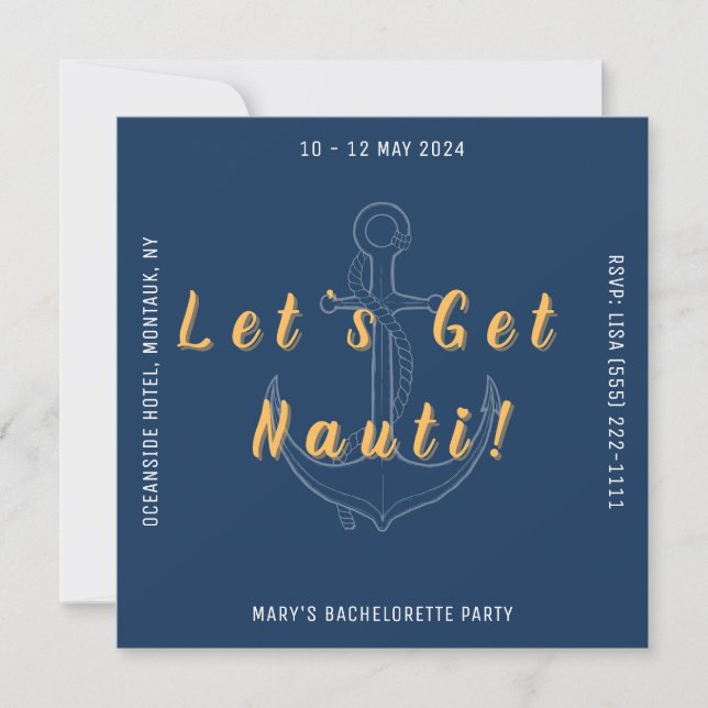 Invitation de Nauti Bachelorette Party (Devant)
