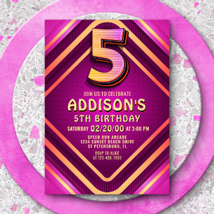 Invitation de Neon 5e anniversaire