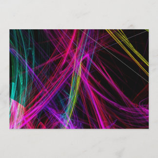 Invitation de Neon Abstrait Party