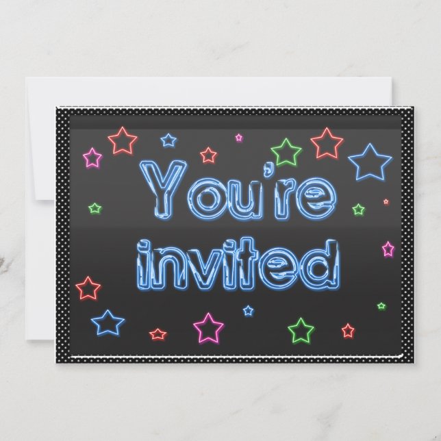 Invitation de Neon Party (Devant)