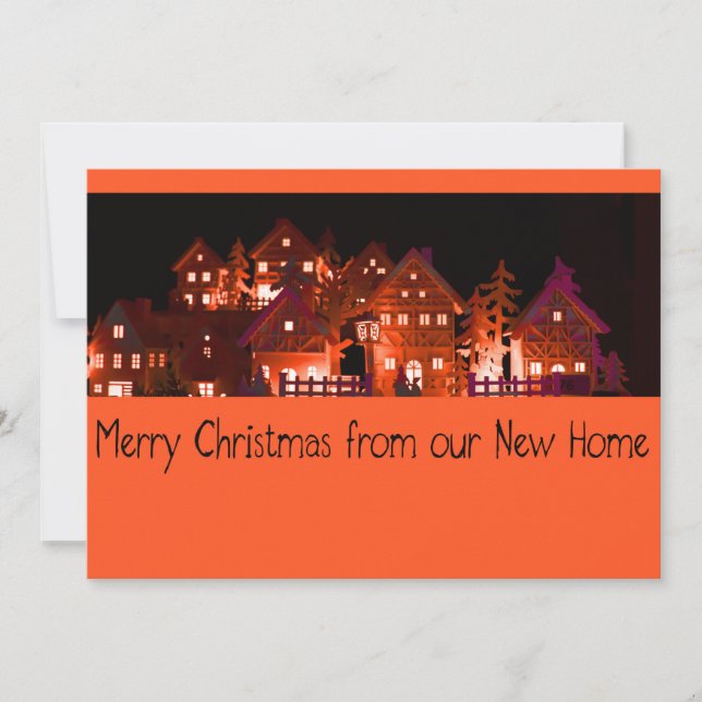 Invitation De New Home Maisons de Noël illuminées (Devant)