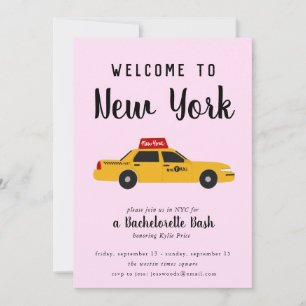 Invitation de New York City Taxi Bachelorette Part