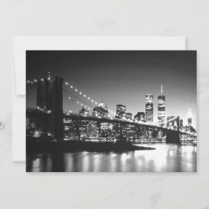 Invitation de New York en noir et blanc