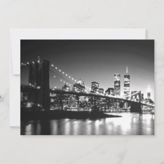 Invitation de New York en noir et blanc