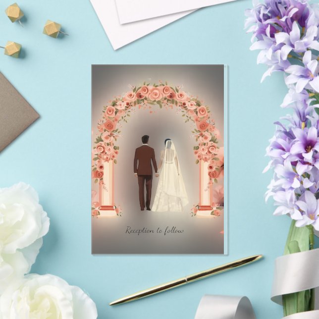 Invitation de Nikah musulmane éditable - Royal rou (Insitu (Mariage))