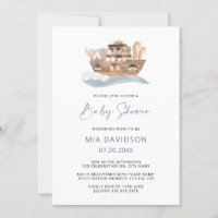 Invitation de Noah's Ark Baby shower