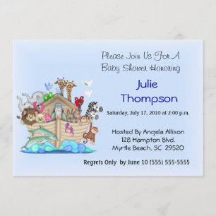 Invitation de Noah's Ark Baby shower
