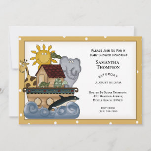Invitation de Noah's Ark Baby shower
