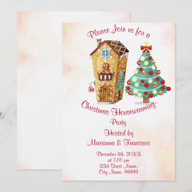 Invitation de Noël (Devant / Derrière)