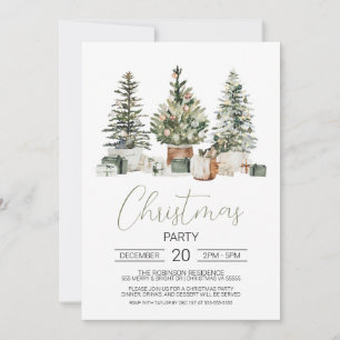 Invitation de Noël, Aquarelle Noël