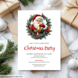 Invitation de Noël au Père Noël Classique Rustique