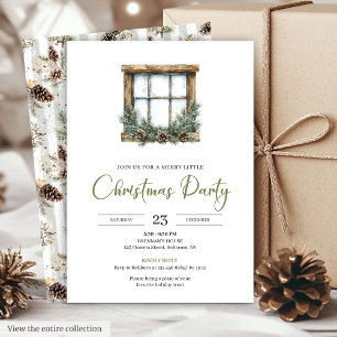 Invitation de Noël aux couleurs neutres et bohèmes