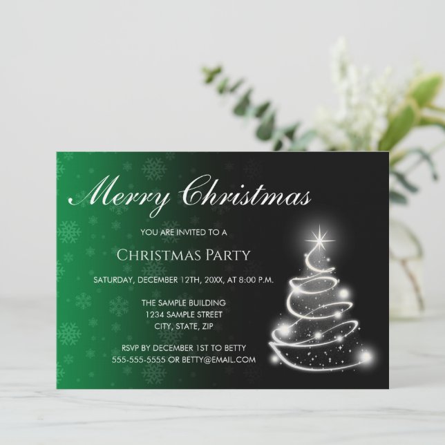 Invitation de Noël avec dégradé de couleur (Debout devant)