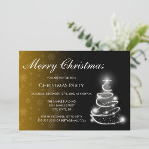 Invitation de Noël avec dégradé de couleur