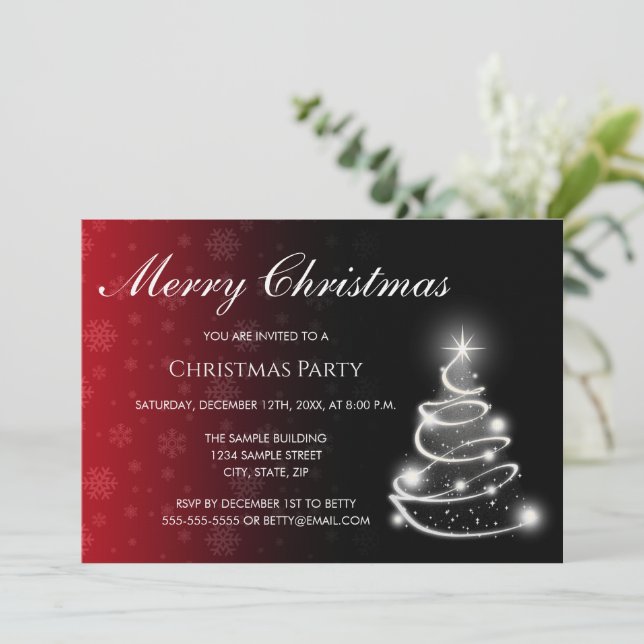 Invitation de Noël avec dégradé de couleur (Debout devant)