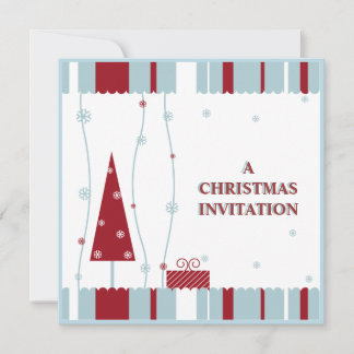 invitation de noël bleu blanc rouge