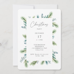 Invitation de Noël Boho Spruce et Fir