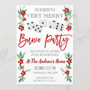 Invitation de Noël Bunco Party