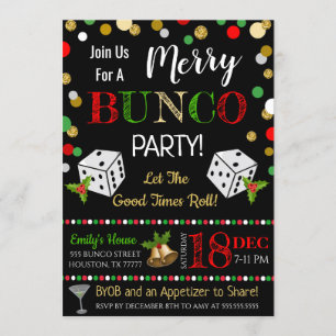 Invitation de Noël Bunco Party