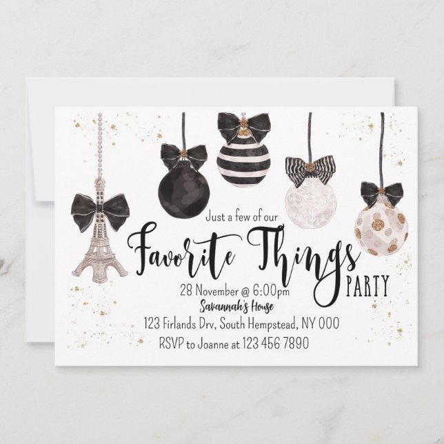 Invitation de Noël Chose préférée Invitation (Devant)