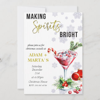 Invitation de Noël Coctail Party