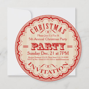 Invitation de Noël Conception typographique