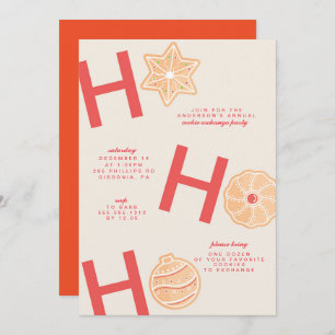 Invitation de Noël Cookie Exchange Party